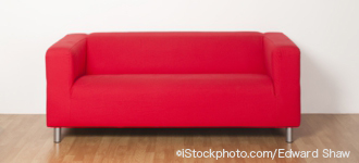 002赤い四角いソファー